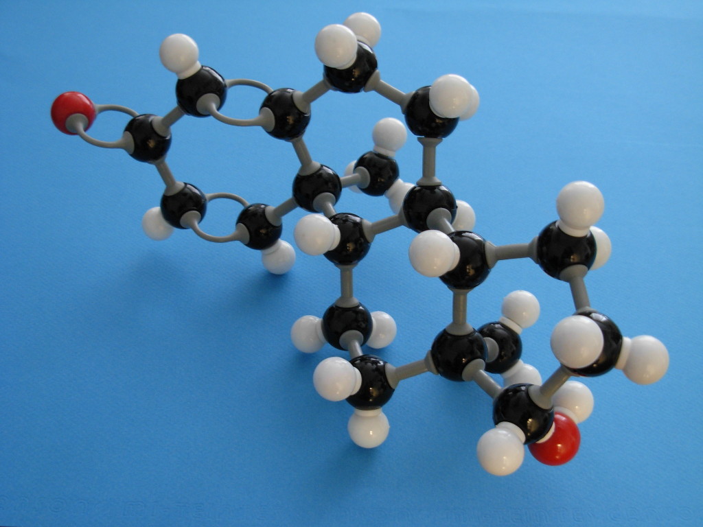 Boldenone molecule (underside lighter)