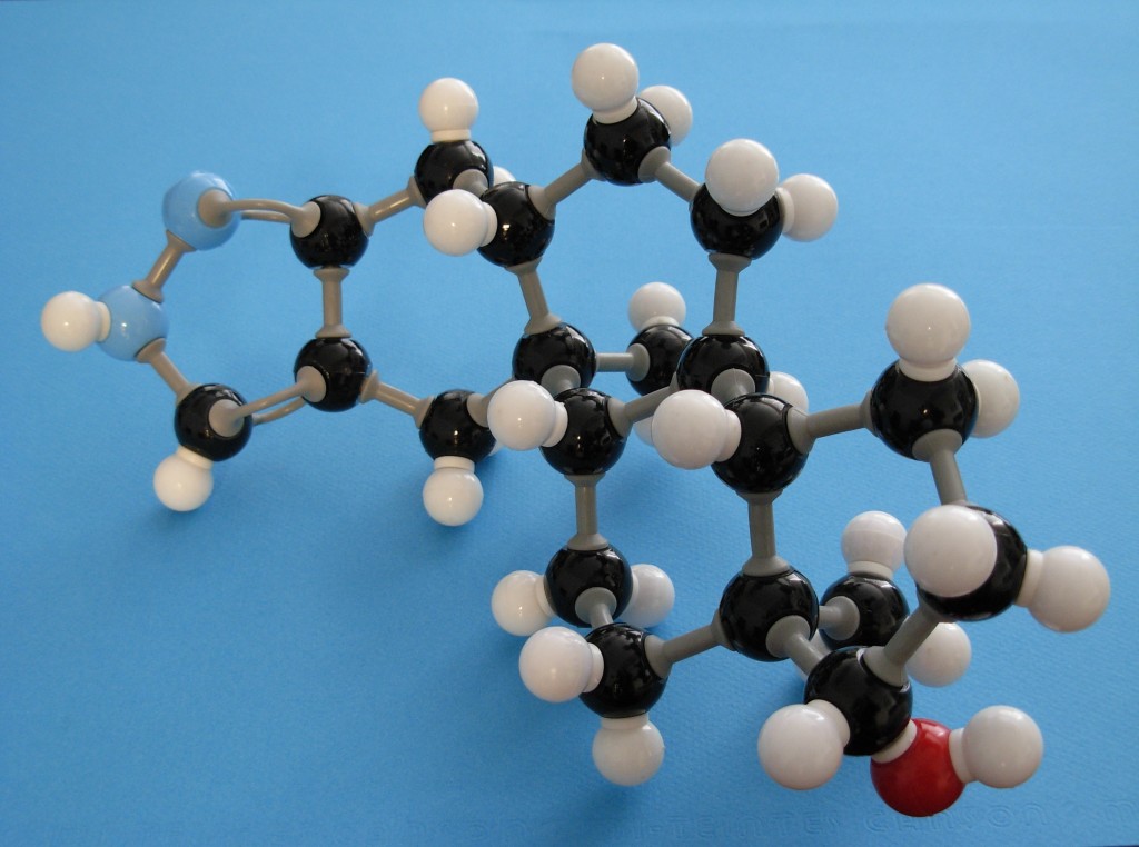 Stanozolol molecule (seen from down under)